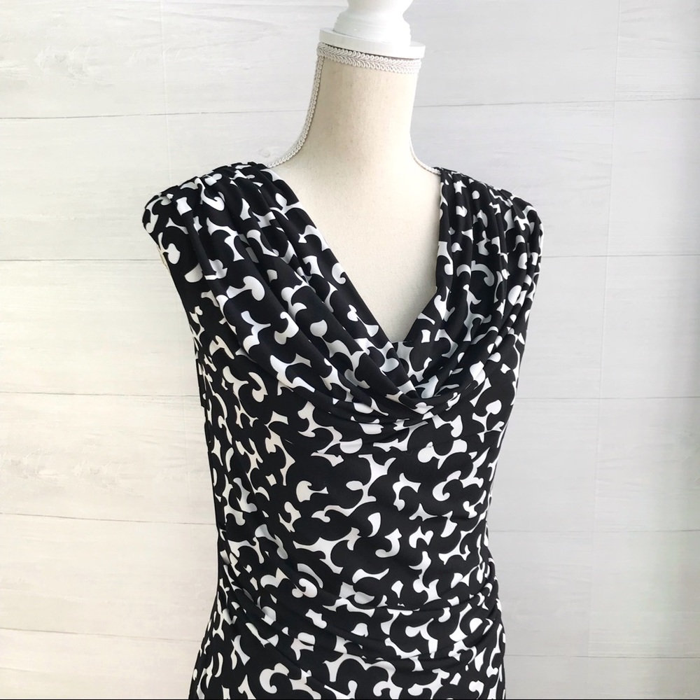 {White House Black Market} Ruched dress, sz 6 - Picture 2 of 7